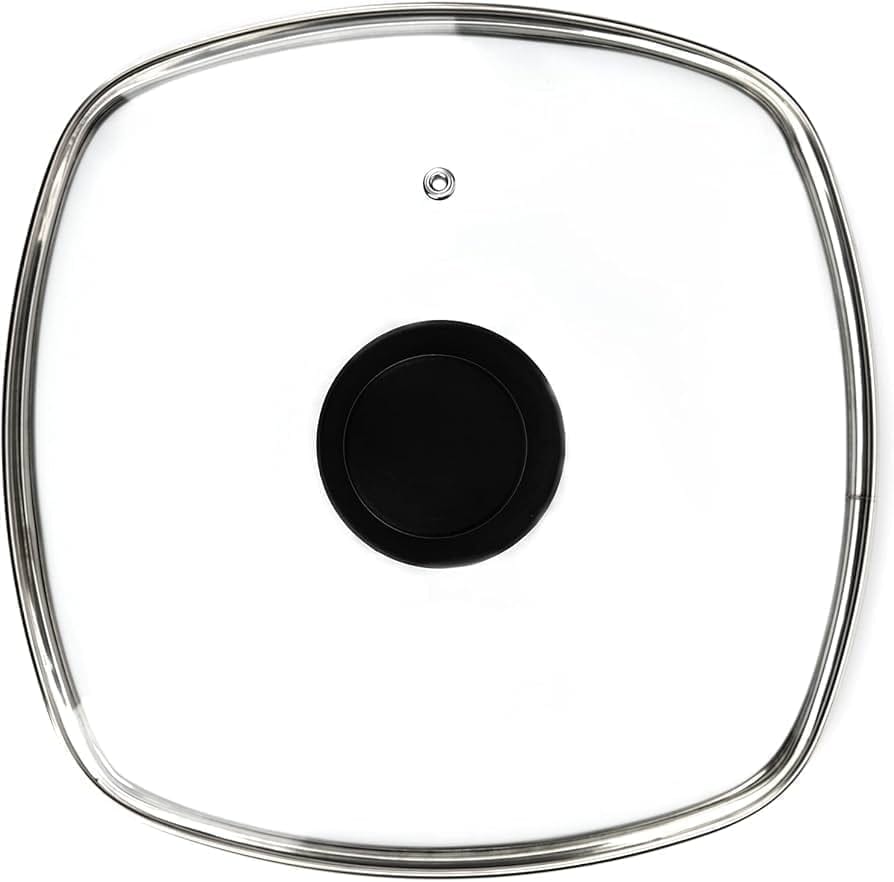 Square Full Glass Lid - 6 Ltr