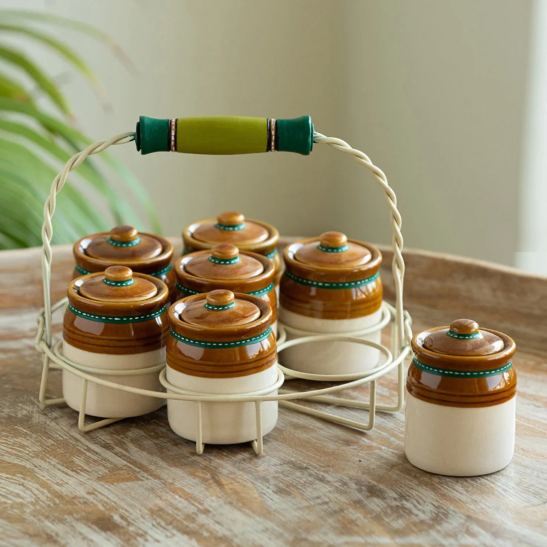 Pickle Pot Set Of 7 With Tray-Prime-Arn-A