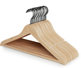 Wooden Regular Hanger With Black Hook